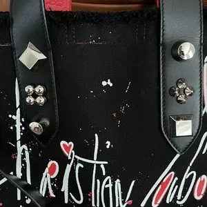 【関税送料込】ルブタン Frangibus Small Canvas & Leather Tote Christian Louboutin | Frangibus Small black tote bag | Savannahs